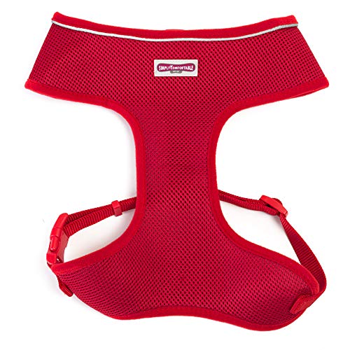 Ancol Viva Lightweight Breathable Comfort Mesh Dog Harness Red Size Large (Fits Girth 53-74 cm)