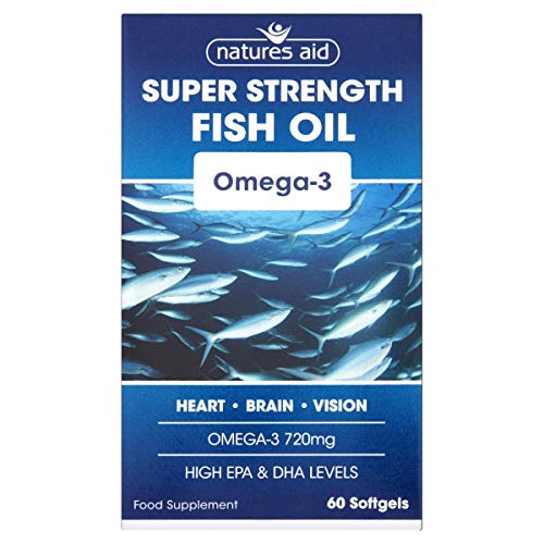 Natures Aid Super Strength Fish Oil - Omega-3 - 60 Softgel