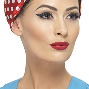 Smiffys 40's Rosie Wig with Headscarf - Brown