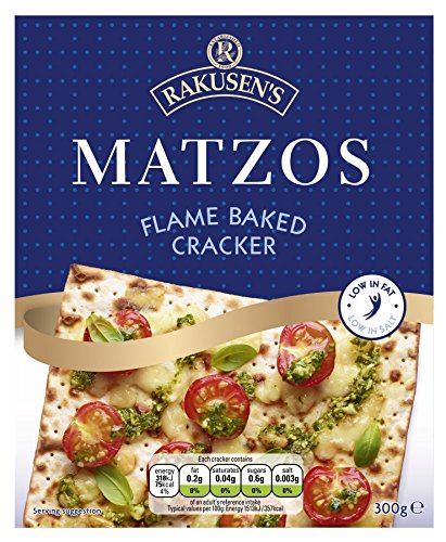 Rakusen's Flamed Baked Cracker Matzos 300g (Pack of 6)