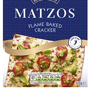 Rakusen's Flamed Baked Cracker Matzos 300g (Pack of 6)