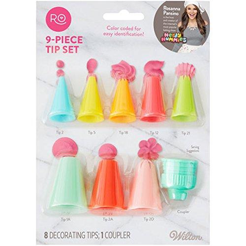Rosanna Pansino by Wilton 2104-4045 9 Pc. Basic Decorating Tips Set