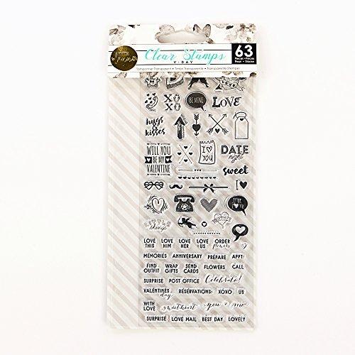 Prima Marketing 655350591625 My Prima Planner Clear Stamps - "V-Day"