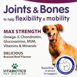 Vitabiotics SuperDog Joints and Bones - 30 Chewable Tablets