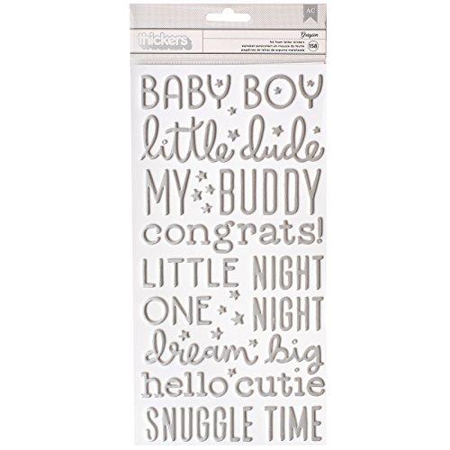 Pebbles Night Stickers 158 Piece Silver Foil Thicker