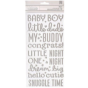 Pebbles Night Stickers 158 Piece Silver Foil Thicker
