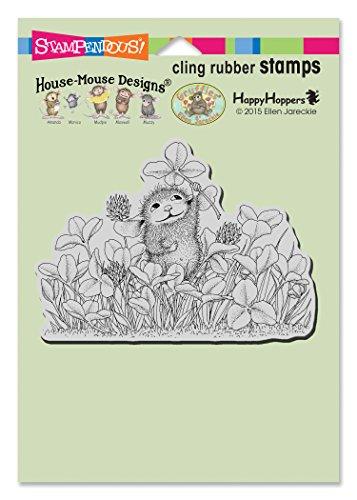 Stampendous House Mouse Cling Rubber Stamp Lucky Clover