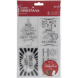 Papermania Create Christmas Mini Clear Stamps 135mm X 195mm-Gift Tags