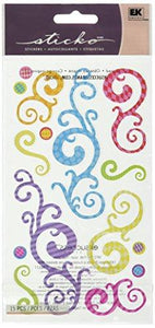 Sticko Classic Stickers-Birthday Swirls