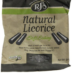 RJ'S Natural Licorice Soft Eating 200g (PACK OF 6)