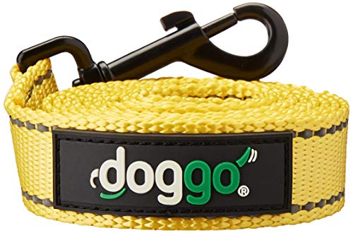 Doggo Reflective Nylon Dog Lead, Neon Yellow, Medium | Doggo