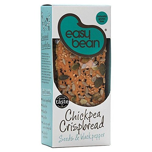 Easy Bean Chickpea Crispbread - Seeds& Black Pepper 110g (Pack of 8)