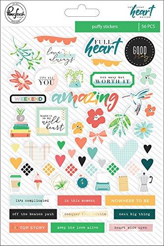 Pinkfresh Studio Let Your Heart Decide Puffy Stickers 6"X8"-