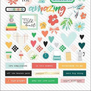 Pinkfresh Studio Let Your Heart Decide Puffy Stickers 6"X8"-