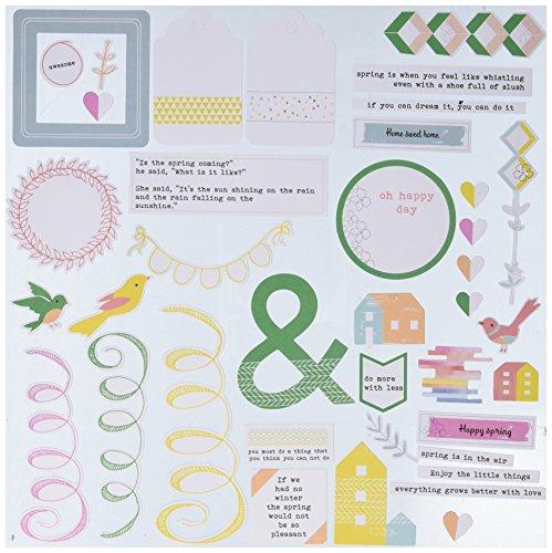 Pinkfresh Studio PFRC100916 Cuts Felicity Cardstock Die (42 Pack), Multicolor