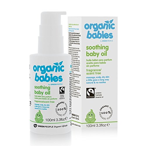 Green People Soothing Baby Oil Scent Free 100ml X 2 (Pack of 2)