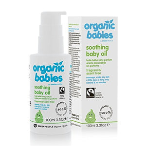 Green People Soothing Baby Oil Scent Free 100ml X 2 (Pack of 2)