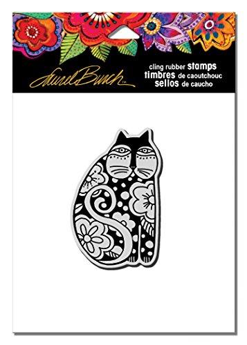 STAMPENDOUS LBCV009 Laurel Burch Cling Stamp, Flowering Feline