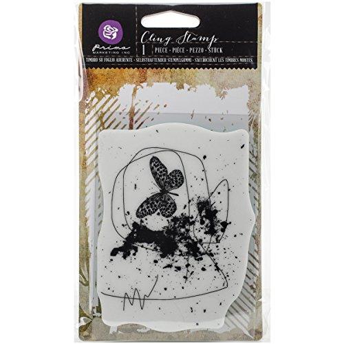 Prima Marketing Cling Stamp 3.5"X5" -Butterfly