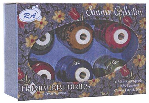 Robison-Anton Thimbleberries 6-Pack Cotton Thread Collection, Summer