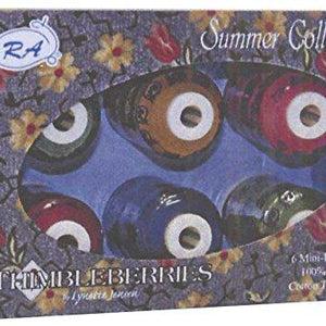 Robison-Anton Thimbleberries 6-Pack Cotton Thread Collection, Summer