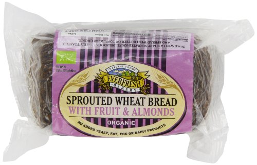Everfresh Organic Sprouted Fruit and Almond Bread 400 g (Pack of 4)