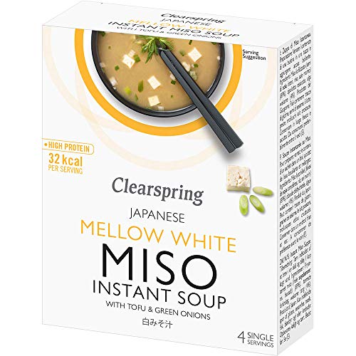 Clearspring Japanese Mellow White Miso Instant Soup - 4 x 10g