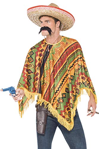Smiffys Poncho & Moustache