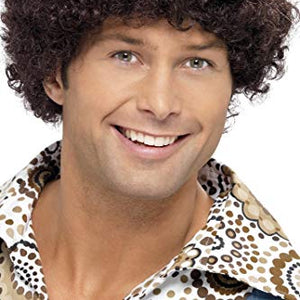 Smiffys 70's Disco Dude Afro Wig - Brown