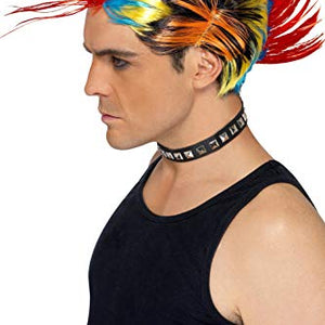 Smiffys Street Punk Mohawk Wig - Multi-Colour