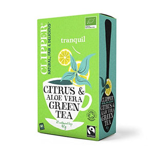 Clipper Organic Green Tea Aloe Vera 20bag X 5 (Pack of 5)