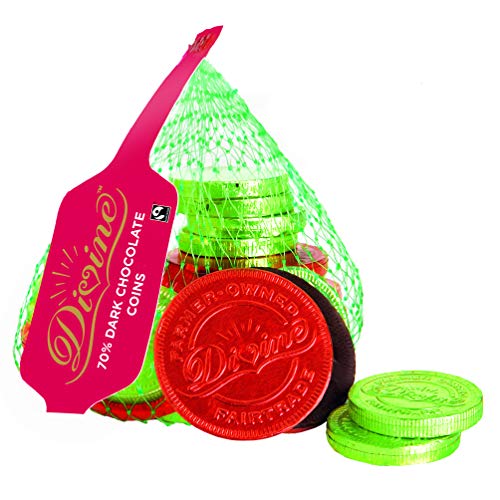 Divine 70 Percent Dark Chocolate Coins, 65 g