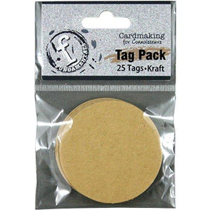 Ruby Rock-It Fundamentals Circle Tags (25 Pack), Small, Kraft