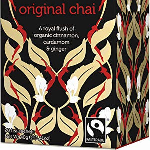 Pukka Original Chai, Organic Herbal Black Tea with Cinnamon & Ginger (4 Pack, 80 Tea bags)