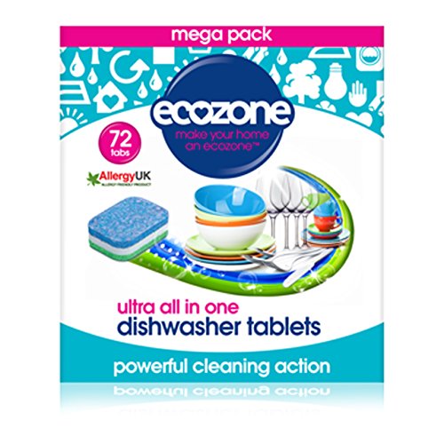 Ecozone Ultra All-in-One Dishwasher Tablets, 72-Count