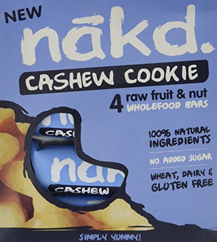 Nakd Bars Cashew Cookie 4 x 35 g (Pack of 3, Total 12 Bars)