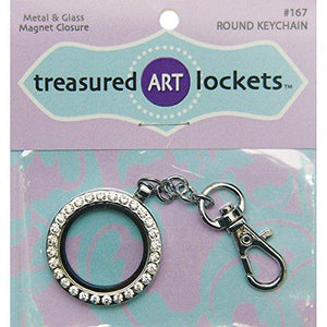 Quilled Creations Keychain, Silver Round
