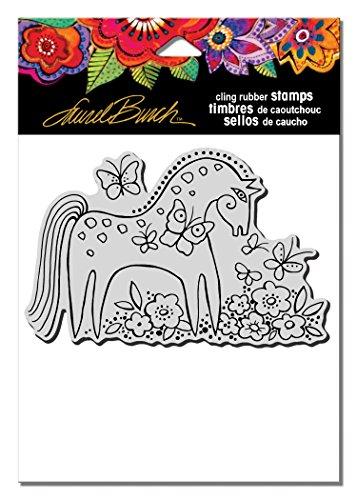 STAMPENDOUS Laurel Burch Cling Rubber Stamp, Mystical Mare