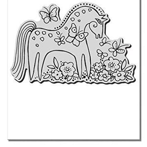 STAMPENDOUS Laurel Burch Cling Rubber Stamp, Mystical Mare