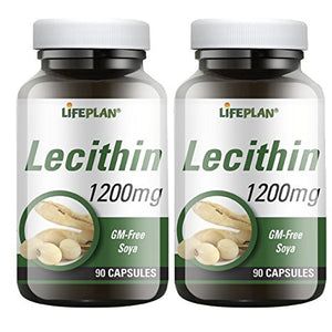 Lifeplan Lecithin 1200mg 2 x 90 Capsules