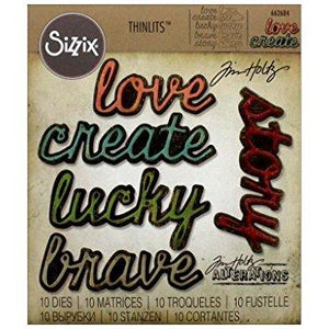 Sizzix Die THoltz Thinlits Shadow Script #1