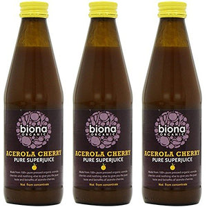 Organic Acerola Cherry Juice (330ml) x 3 Pack Saver Deal