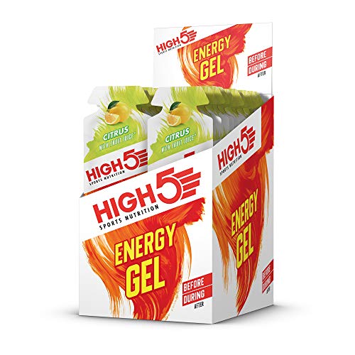 HIGH5 Energy Gel Quick Release Energy On The Go from Natural Fruit Juice (20 x 40g Sachets) (Citrus)