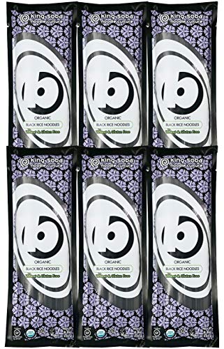 King Soba Gluten Free & Organic Black Rice Noodles 250g (Pack of 6)