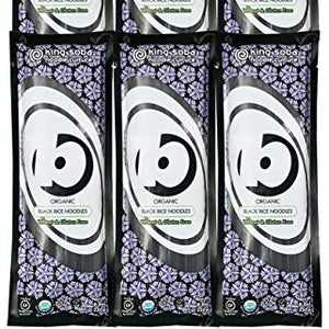 King Soba Gluten Free & Organic Black Rice Noodles 250g (Pack of 6)