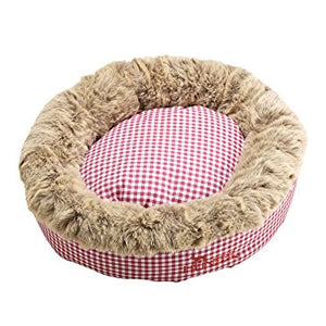 Cat- And Dog Bed Astana 50X50 Cm Red Checked, With Plush | Hunter