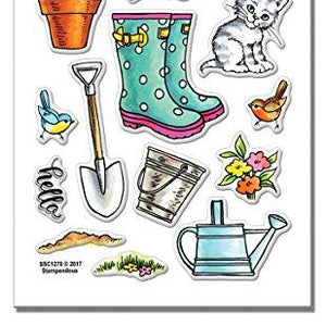 Stampendous Garden Boots Perfectly Clear Stamp Set