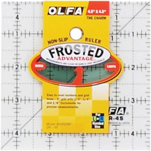 OLFA 1071797 QR-4S 4-1/2-Inch Square Frosted Advantage Acrylic Ruler