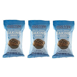 Organic Dairy Free Baking Drops - Milk Chocolate Tasting - Moo Free 150g (Pack of 3)