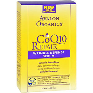 Pack of 1 x Avalon Organics CoQ10 Repair Wrinkle Defense Serum - 0.55 fl oz